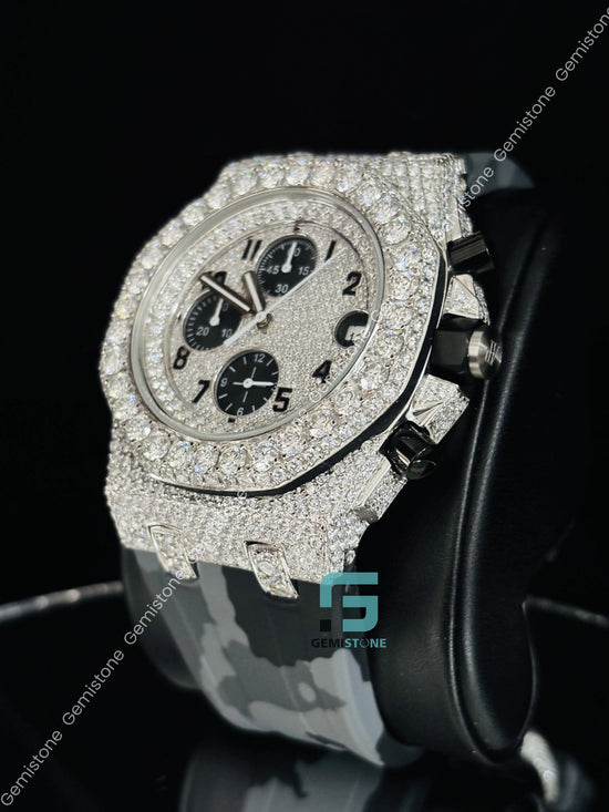 Multi Chronograph Hip hop Moissanite watch