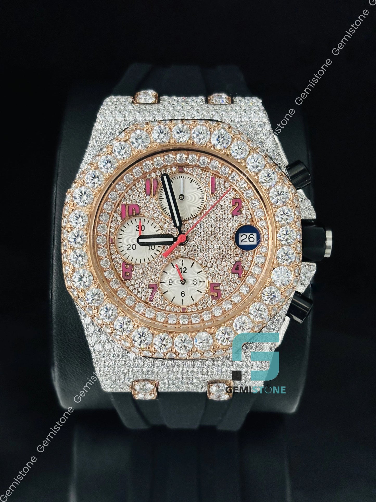 Multi Chronograph Iced Out Hip Hop Watch