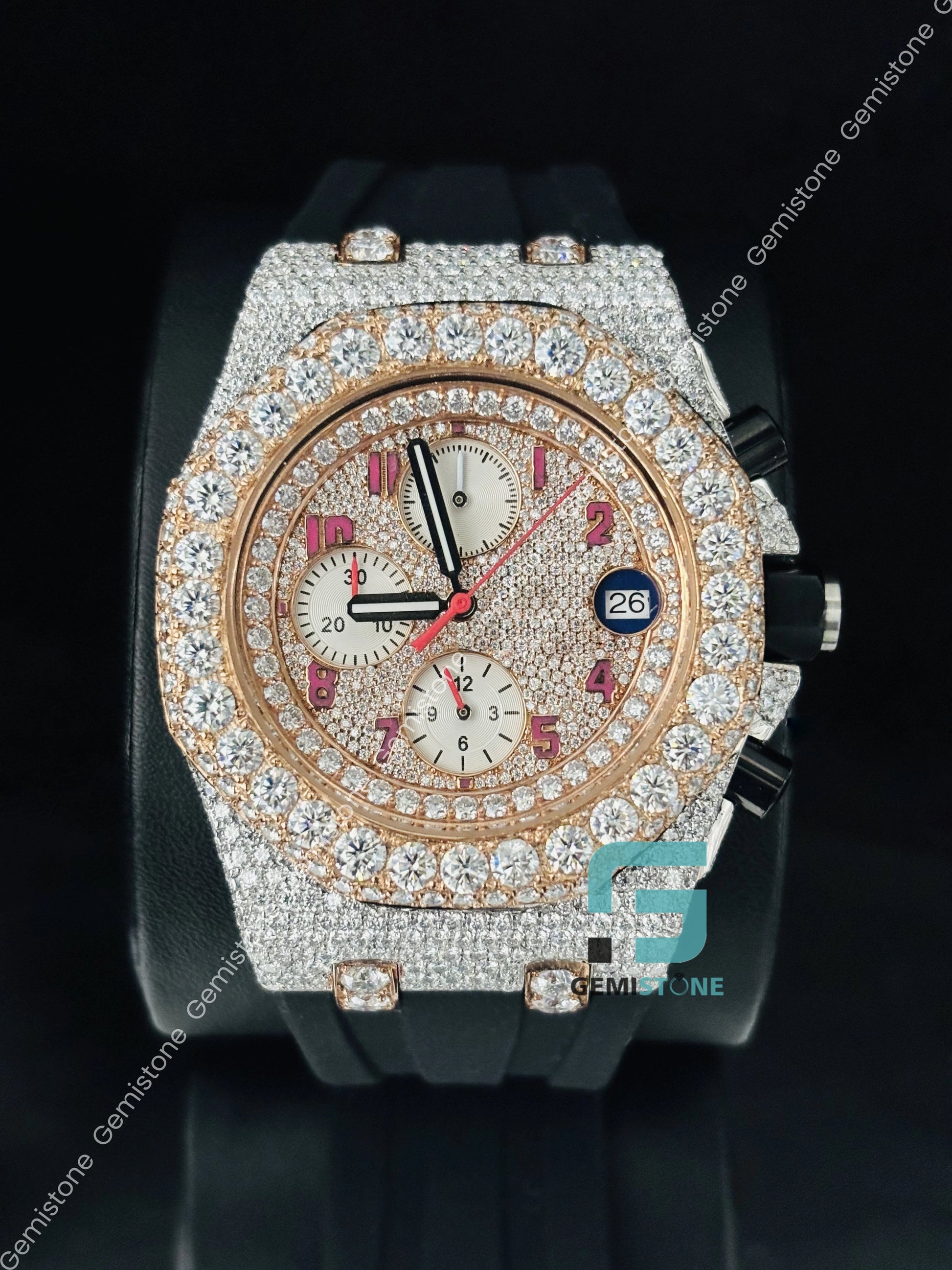 Multi Chronograph Iced Out Hip Hop Watch