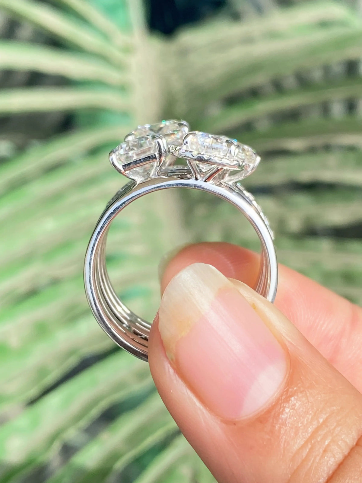 Multi Shape Moissanite Diamond Wedding Ring For Women