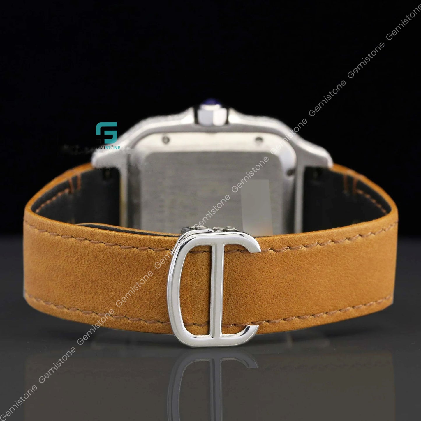 Mustard-Yellow-Belt-Moissanite-Watch