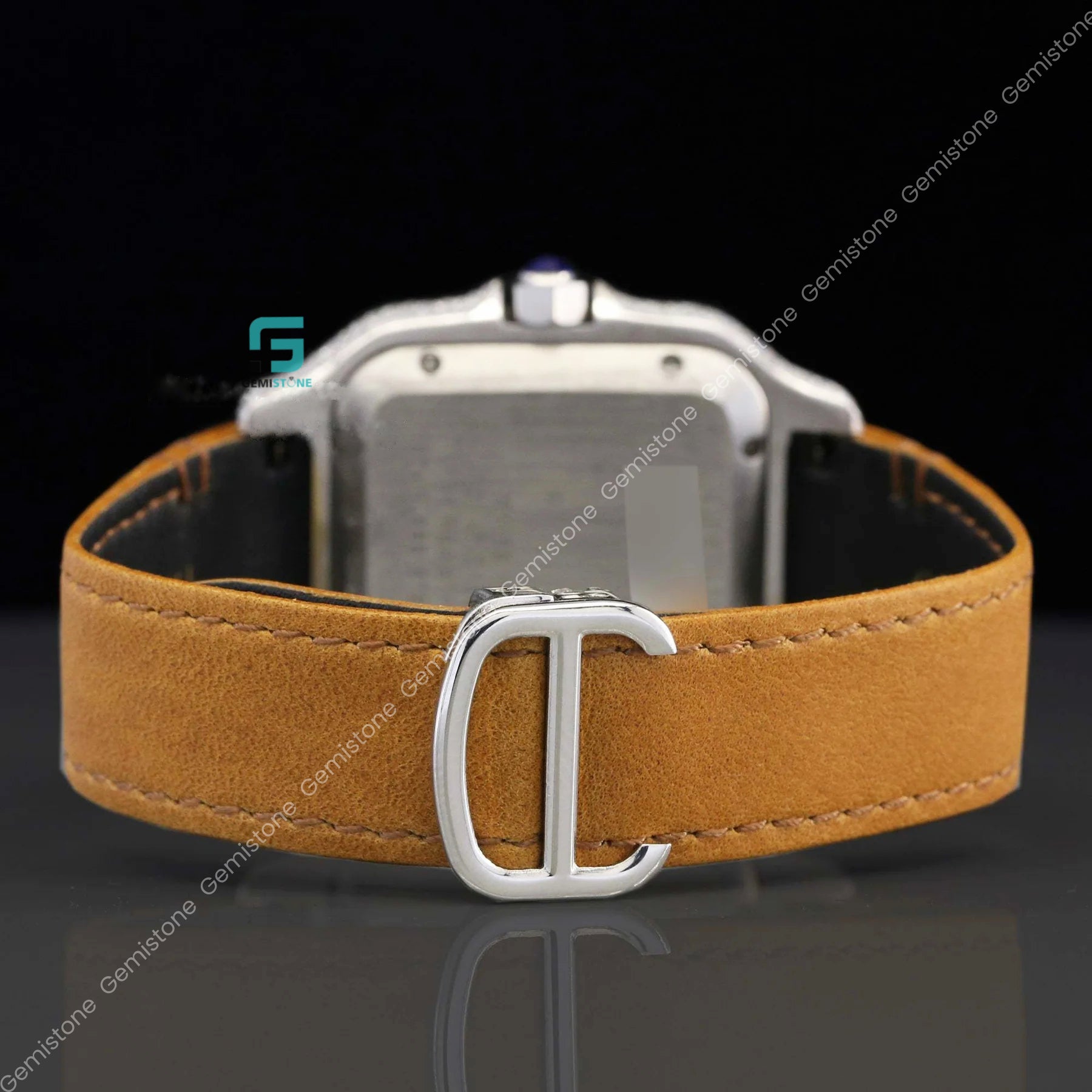 Mustard-Yellow-Belt-Moissanite-Watch