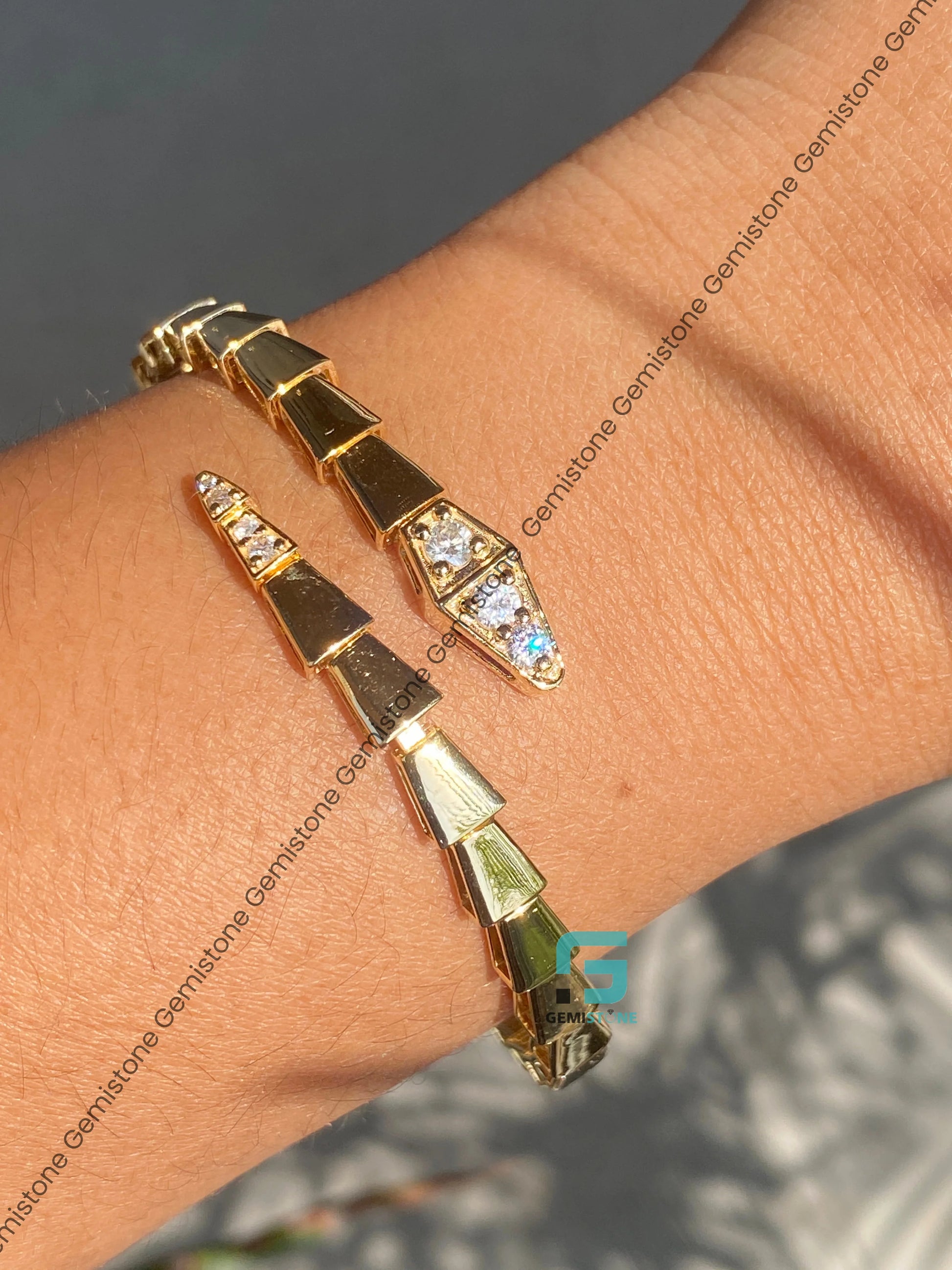 Open Cuff Moissanite Baracelet For Her