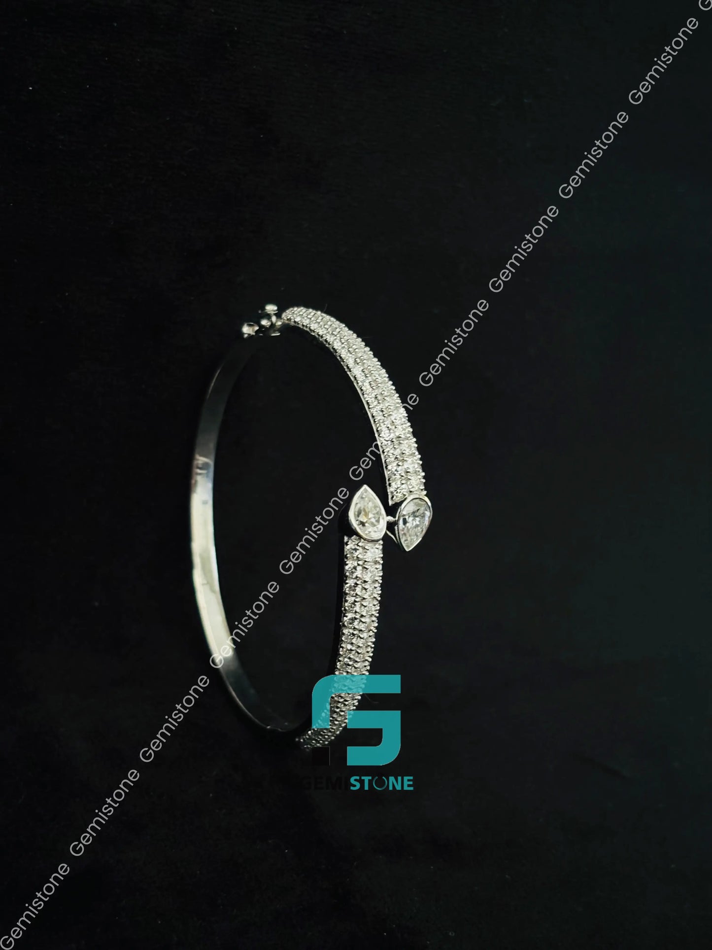Open Cuff Moissanite Bracelet For Men