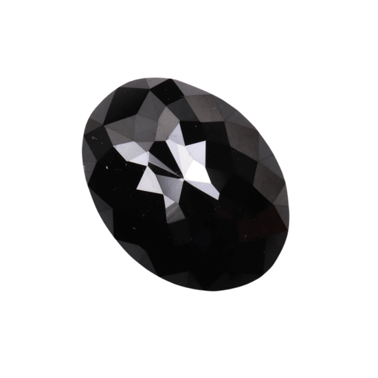 1 CT Oval Cut Black Moissanite Loose Diamond
