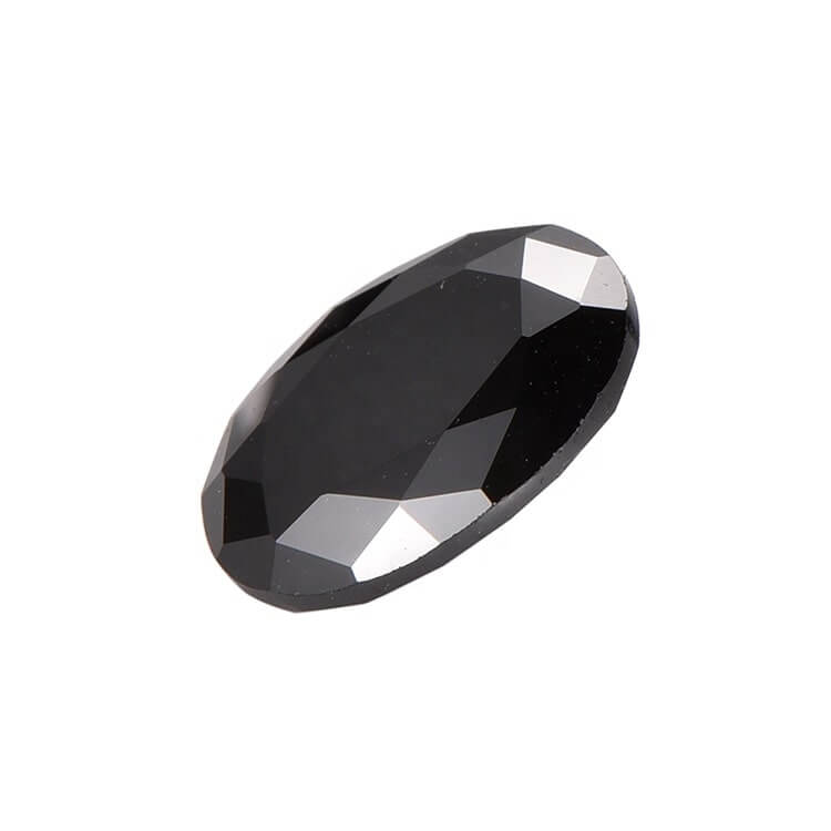 0.50 CT Oval Cut Black Loose Moissanite Diamond