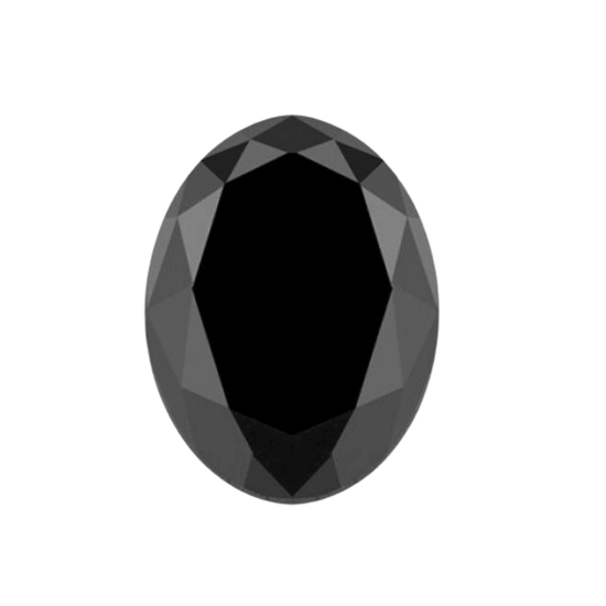 0.50 CT Oval Cut Black Loose Moissanite Diamond