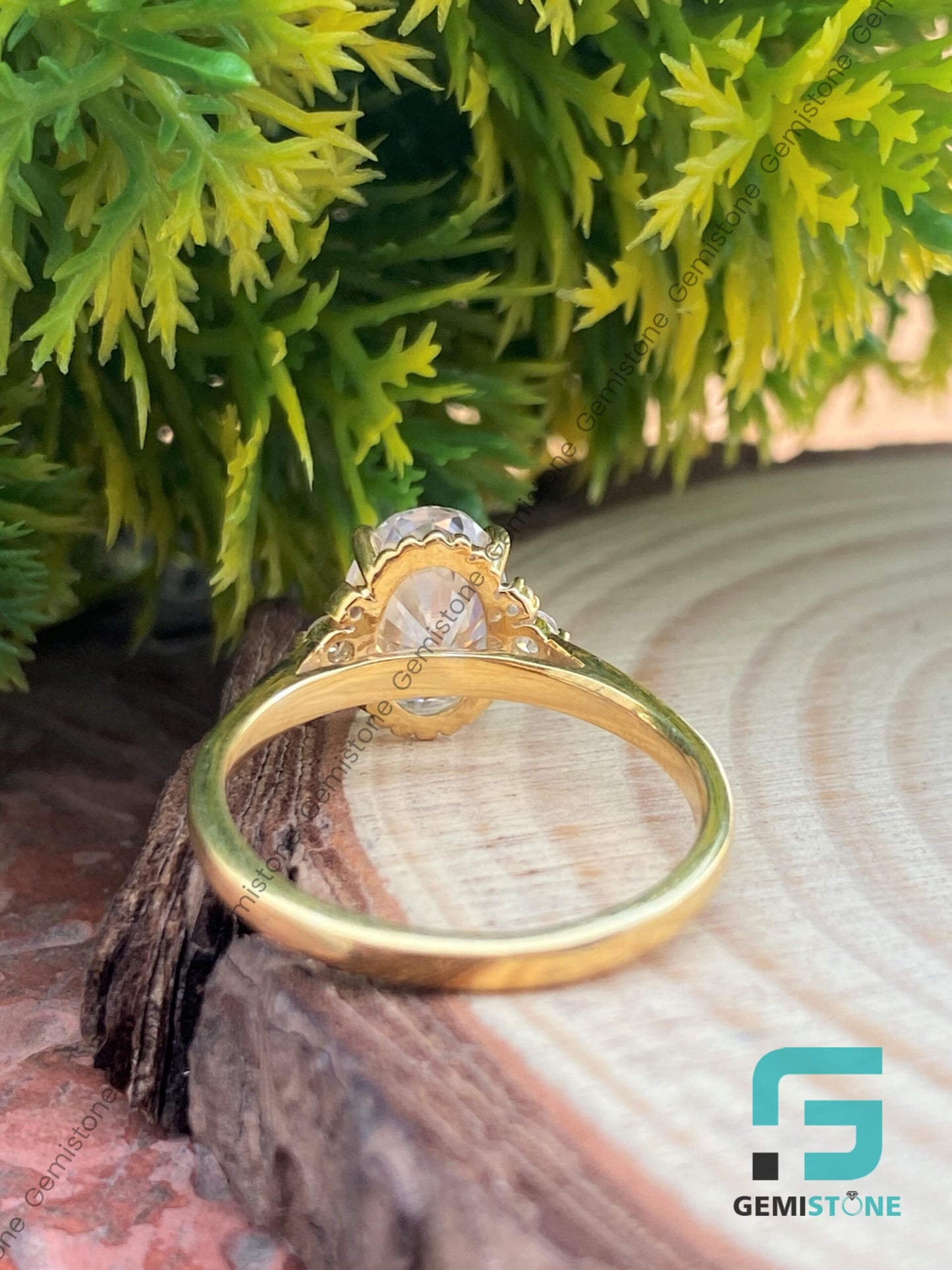 2Ct Oval Cut Moissanite Engagement Ring