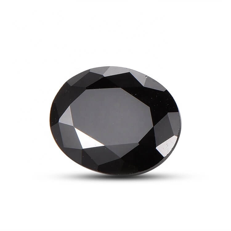 1 CT Oval Cut Black Moissanite Loose Diamond