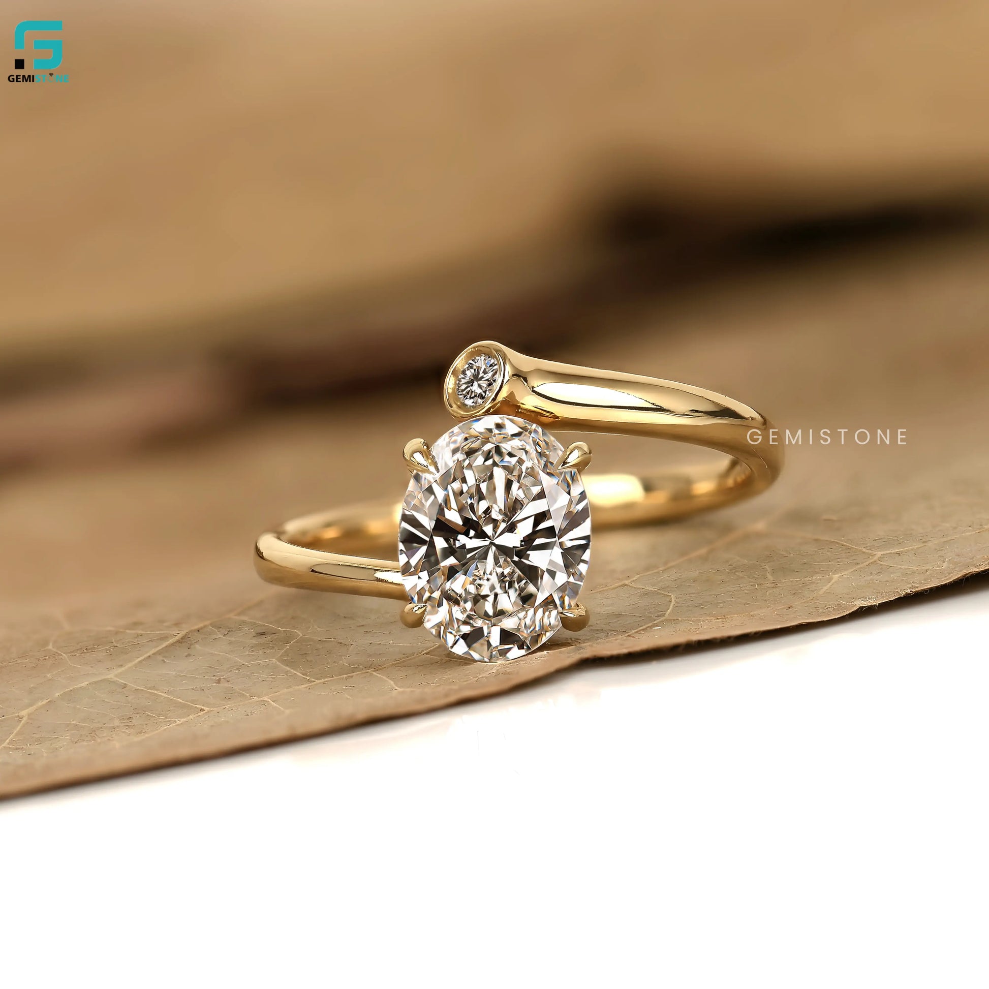 Oval And Round Toi Et Moi Lab Diamond Engagement Ring