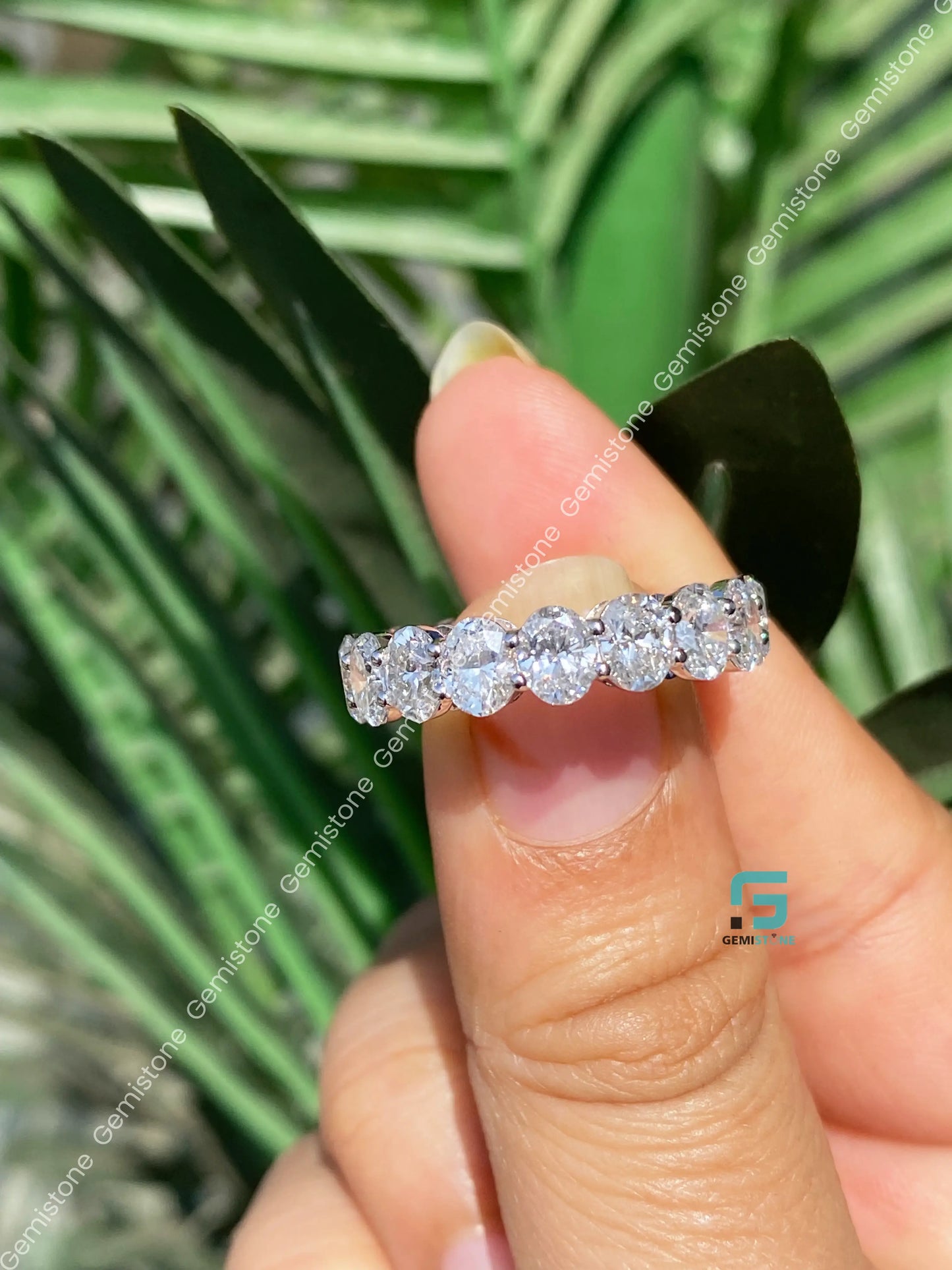 Oval Cut Full Eternity Band