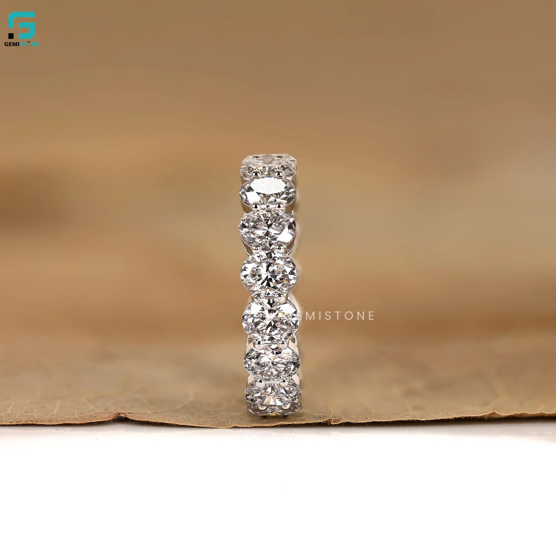 Oval Cut Lab Grown Diamond Full Eternity Band