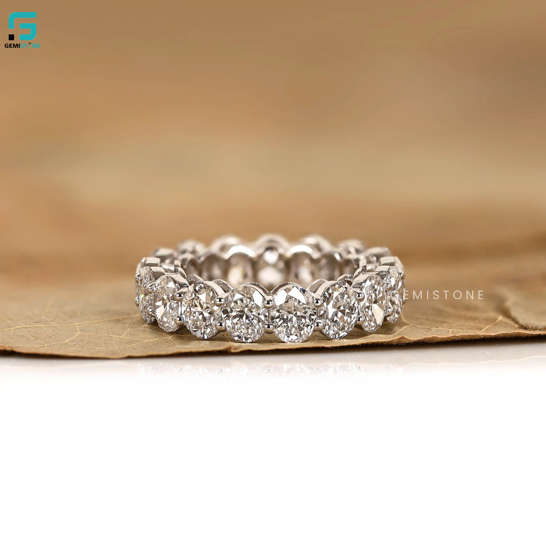 Oval Cut Lab Grown Diamond Wedding Band