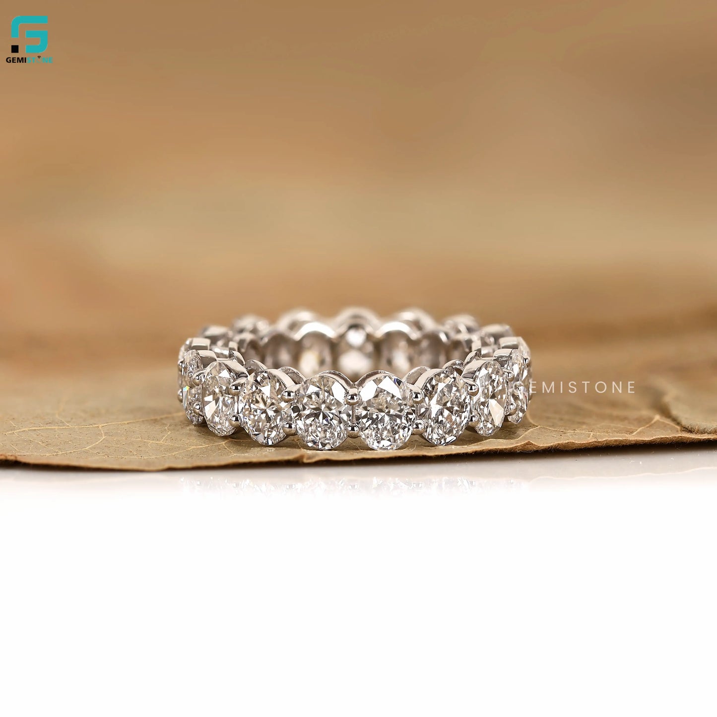 Oval Cut Lab Grown Diamond Wedding Band