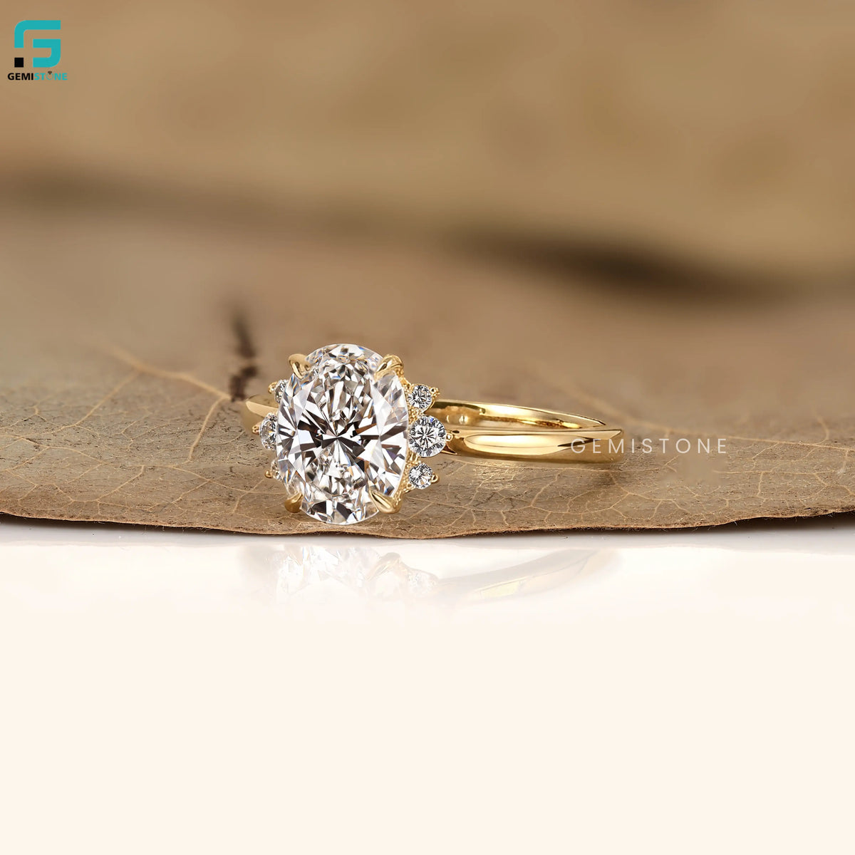 Oval Lab Grown Diamond Cluster Ring