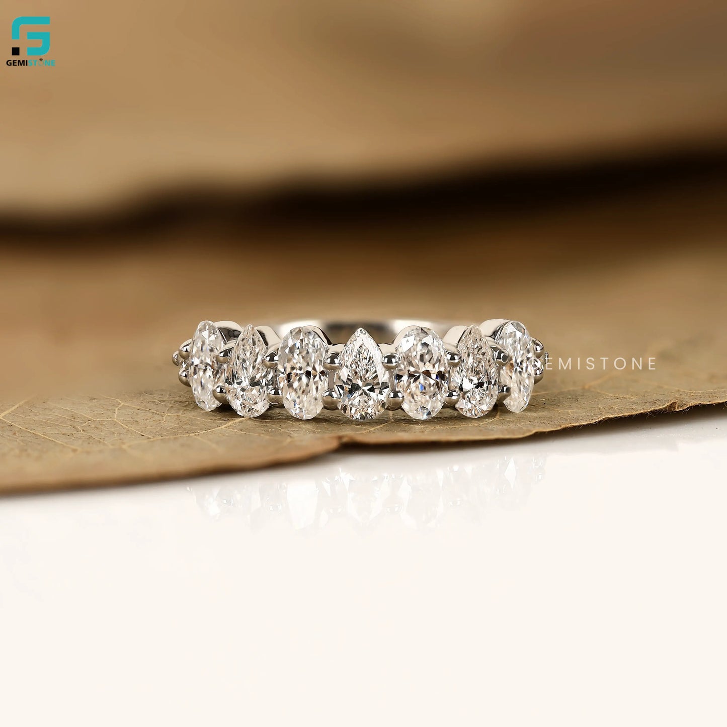 Oval_ Pear Half Eternity Band