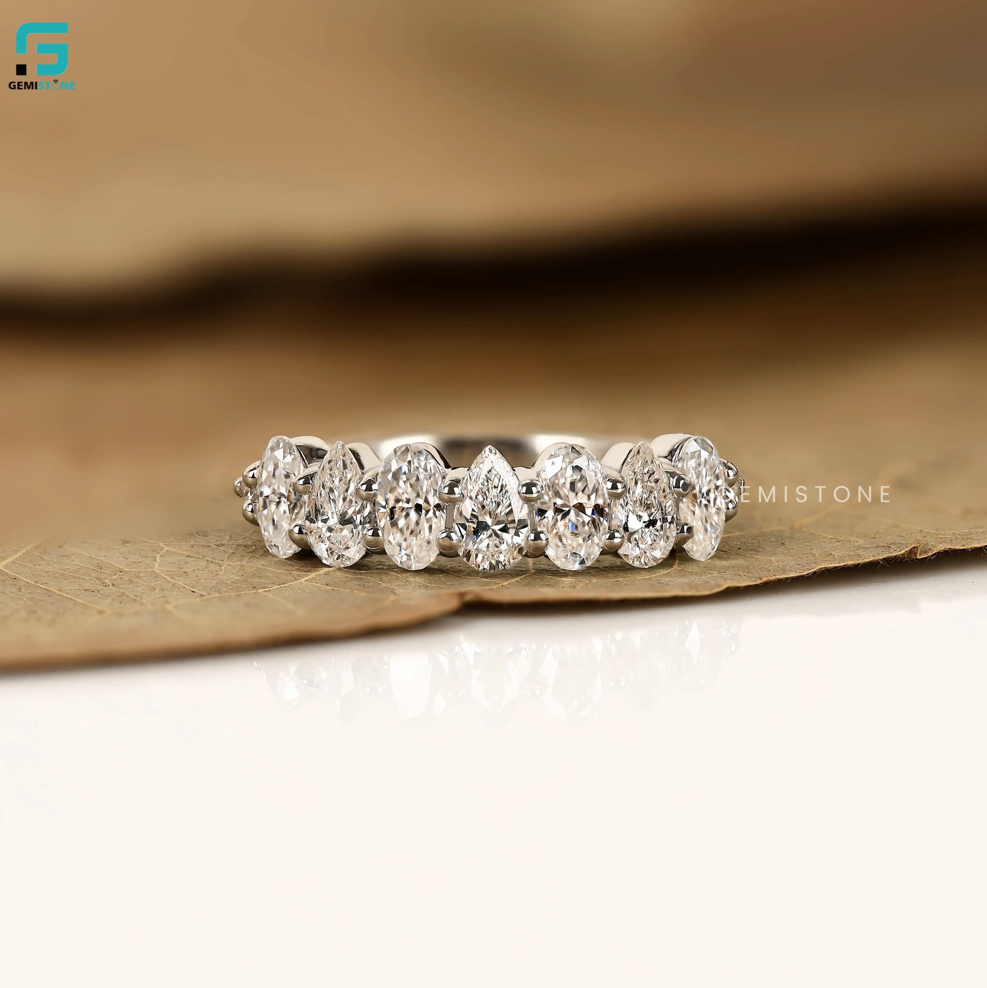 Oval_ Pear Half Eternity Band