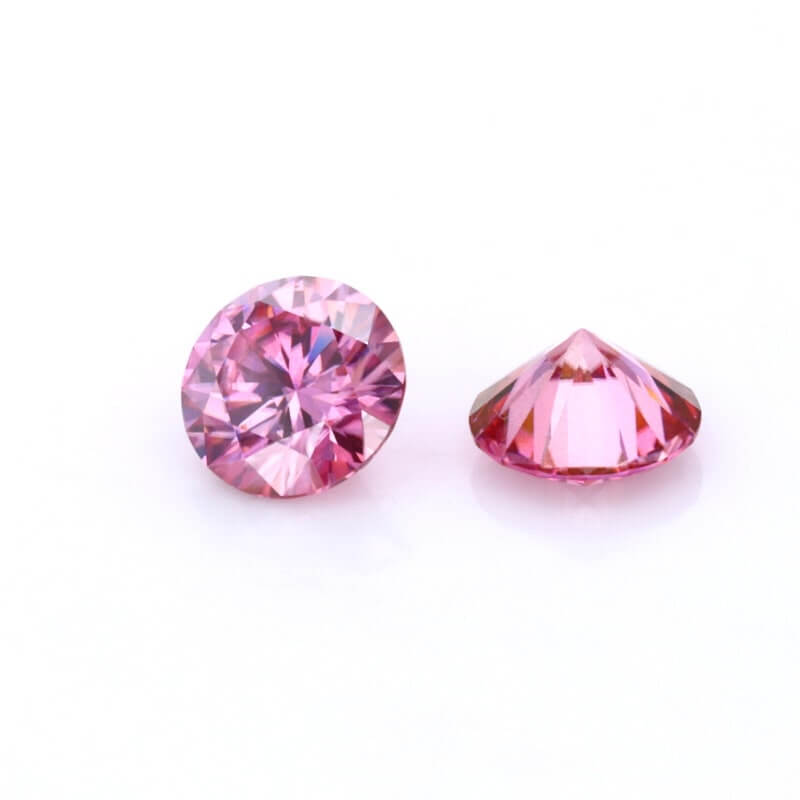 11.00MM [5.0CT] Pink Round Excellent Cut Loose Moissanite