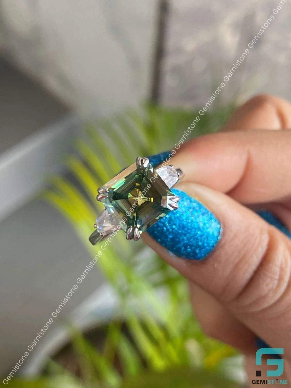 Past Present Future Moissanite Ring