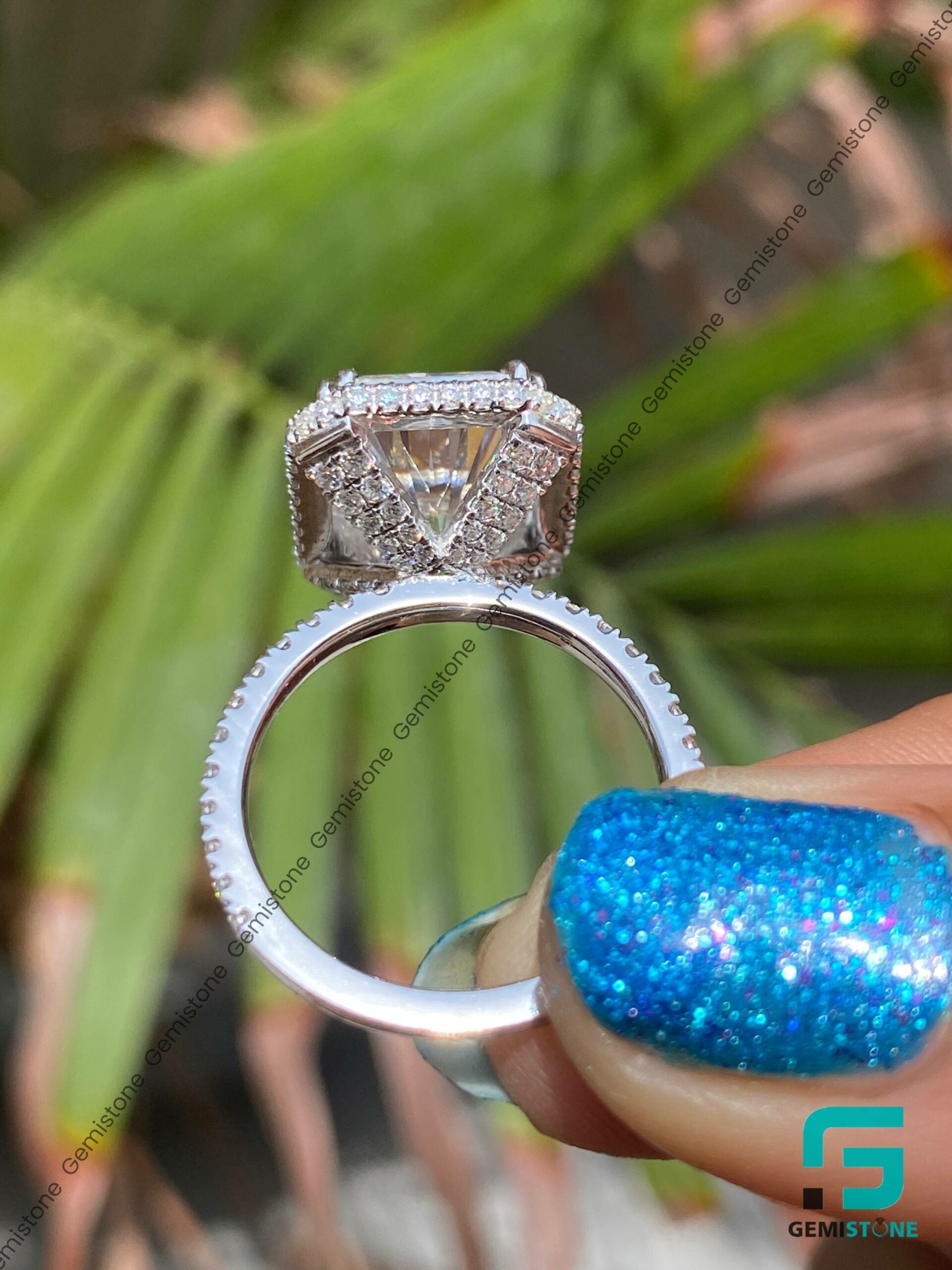 Pave-Setting-Radiant-Diamond-Ring