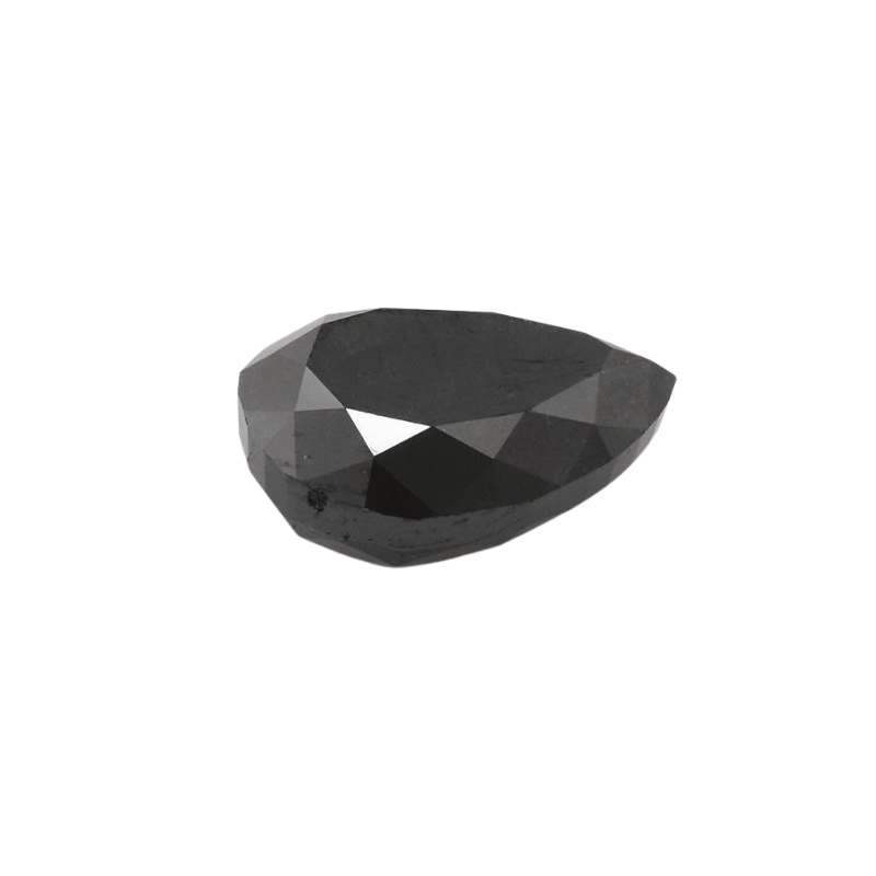 1.50 CT Pear Cut Black Loose Moissanite Diamond