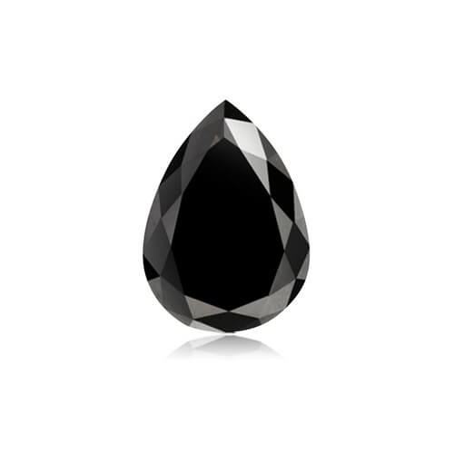 4 CT Pear Cut Black Loose Moissanite Diamond