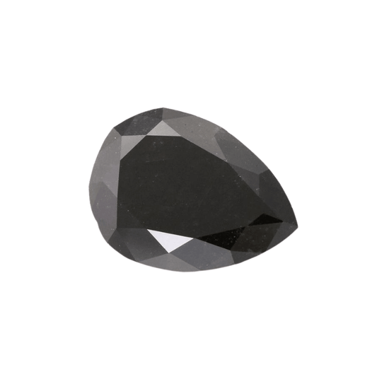 3 CT Pear Cut Black Loose Moissanite Diamond