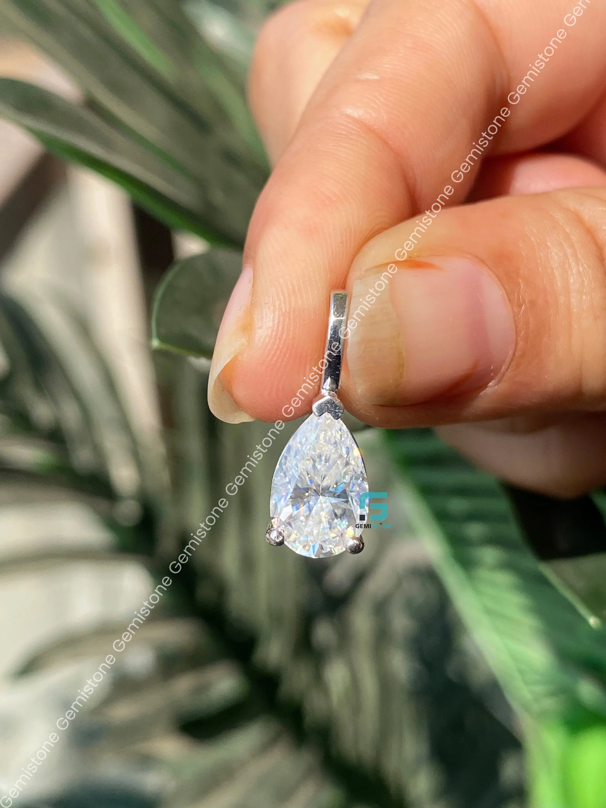 Pear Cut Solitaire Pendant