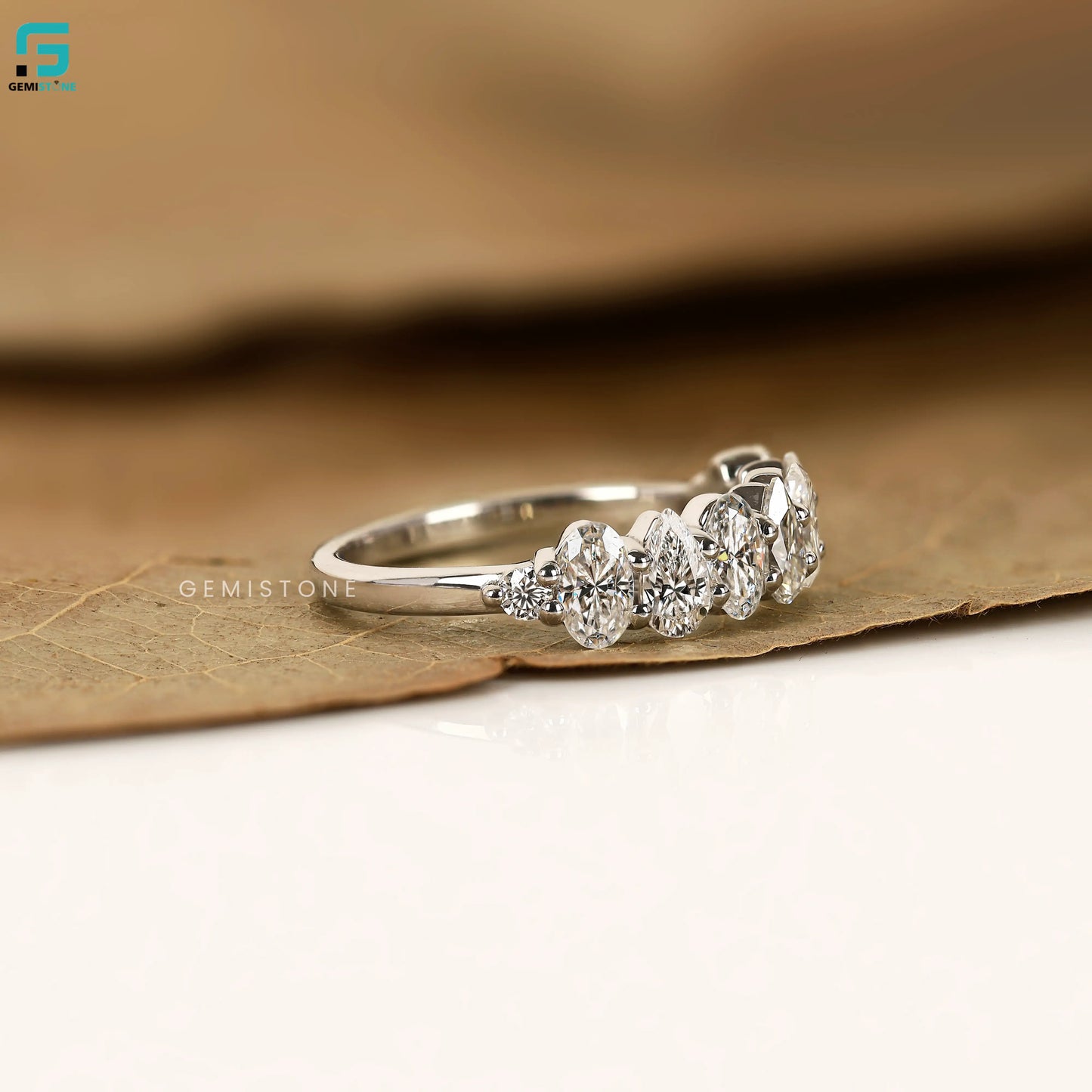 Pear Lab Diamond Half Eternity Band