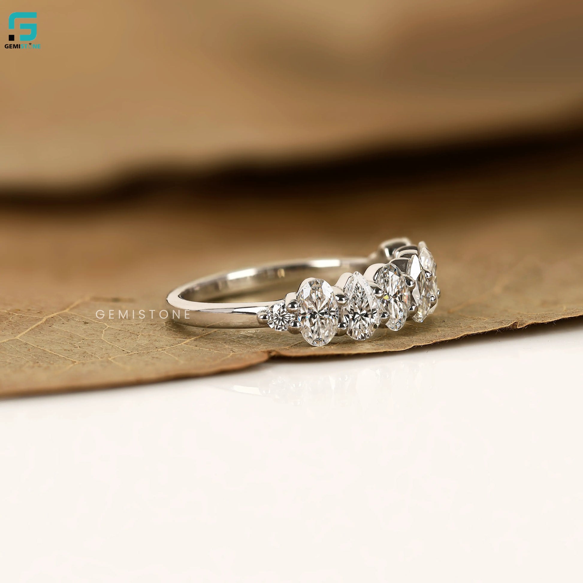 Pear Lab Diamond Half Eternity Band