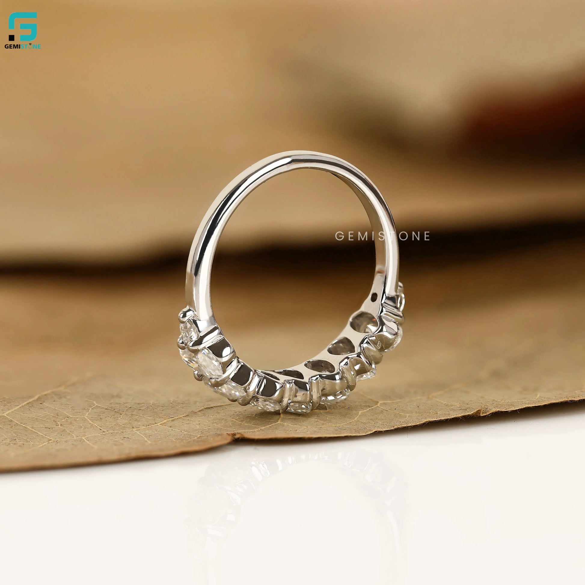 Pear Lab Diamond Half Eternity Band For Women