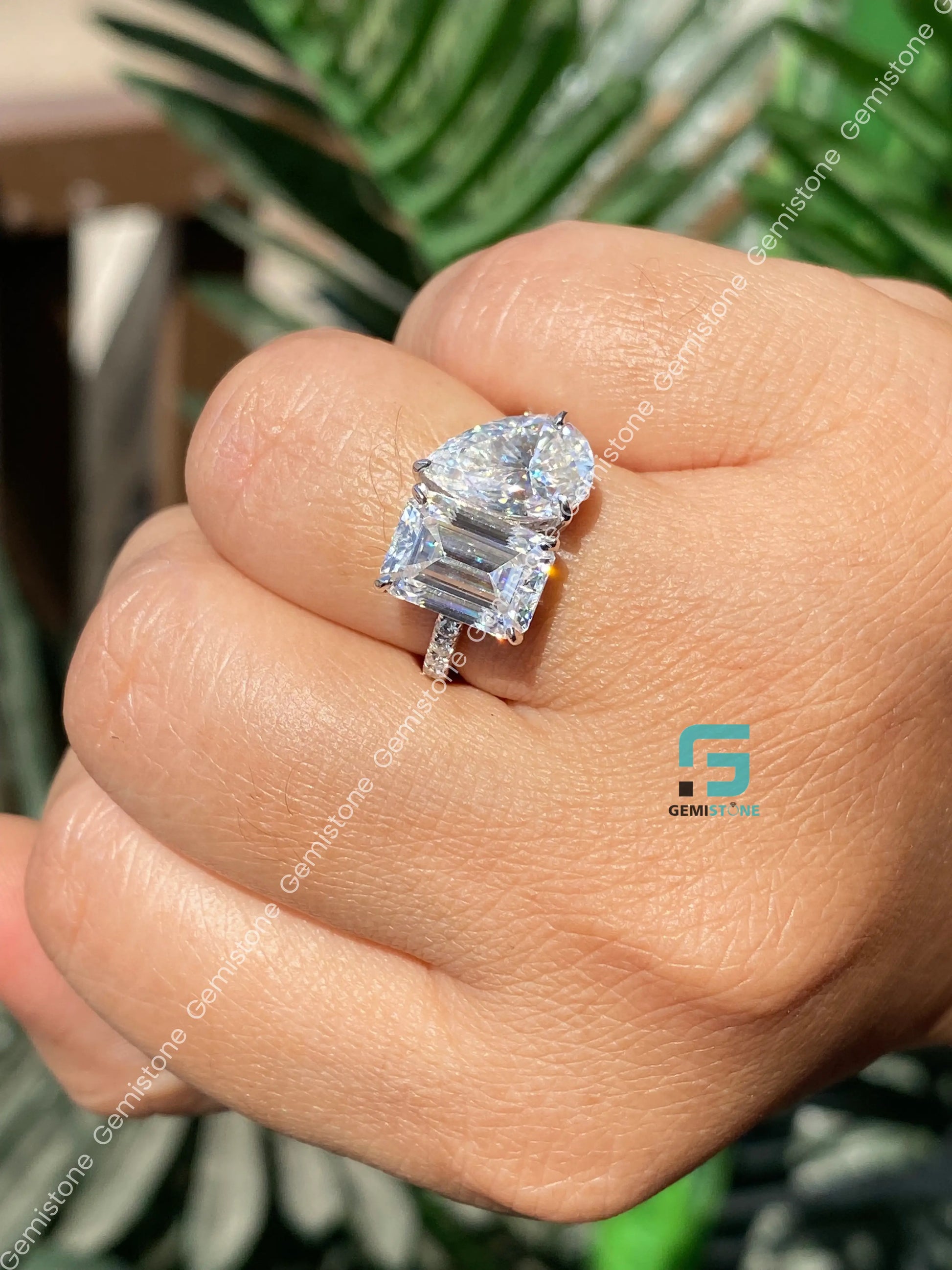 Pear Moissanite Wedding Annivasary Ring For Her