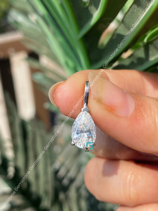 Pear Solitaire Pendant For Her