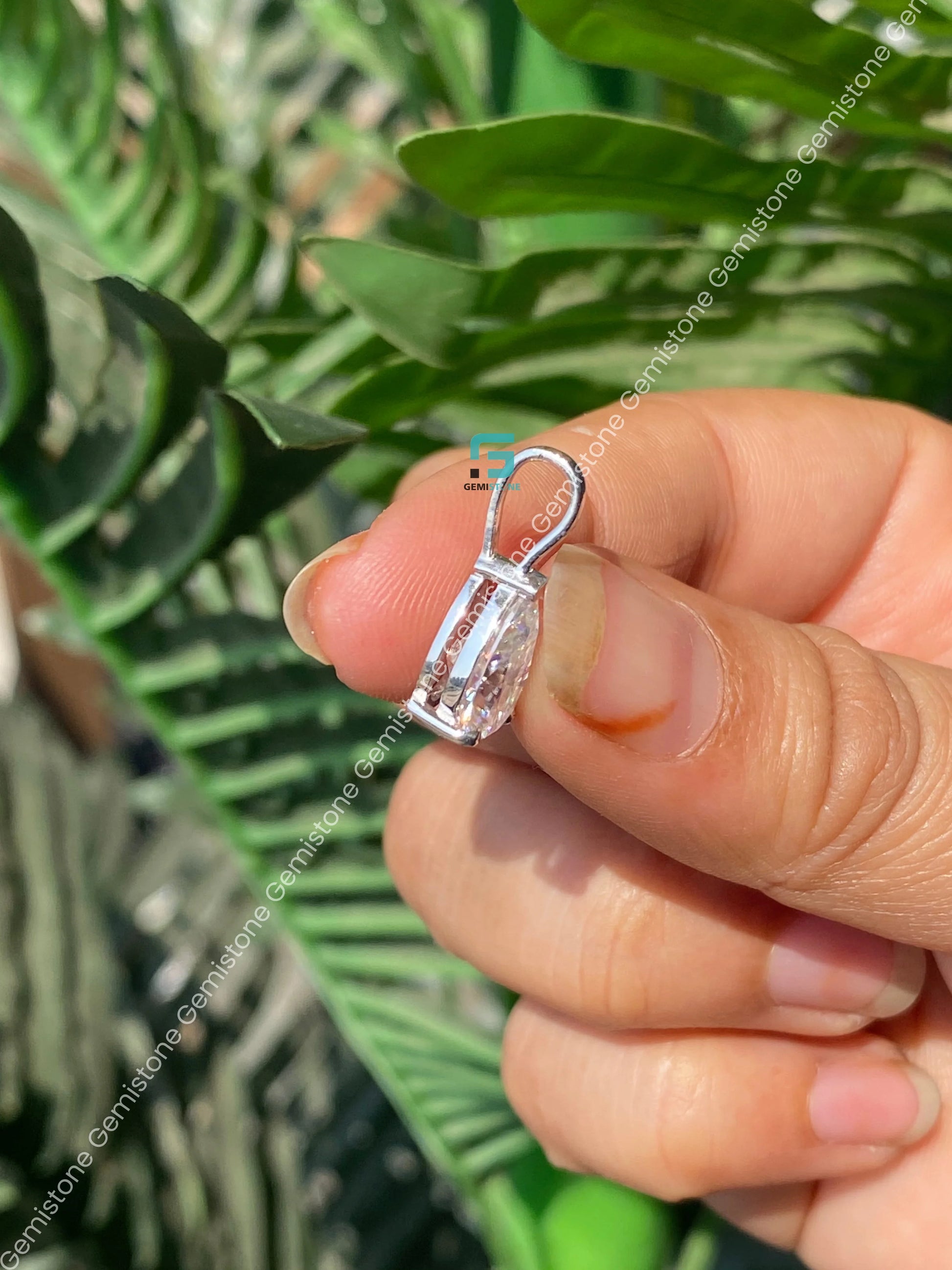 Pear Solitaire Pendant Gift For Her