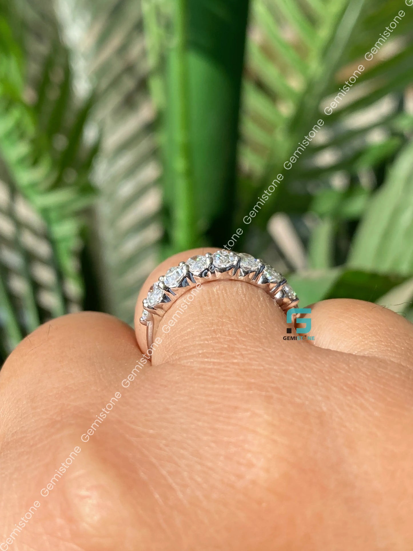 Pear_ Oval Moissanite Wedding Anniversary Matching Band For Women