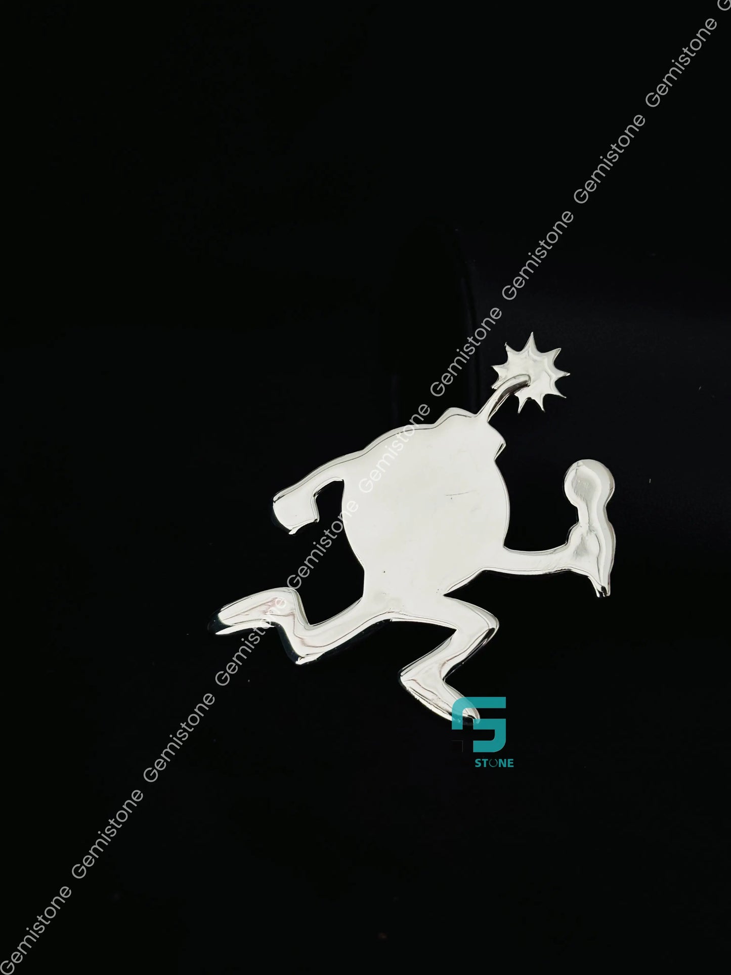 Plain Cartoon Silver Pendant For Unisex