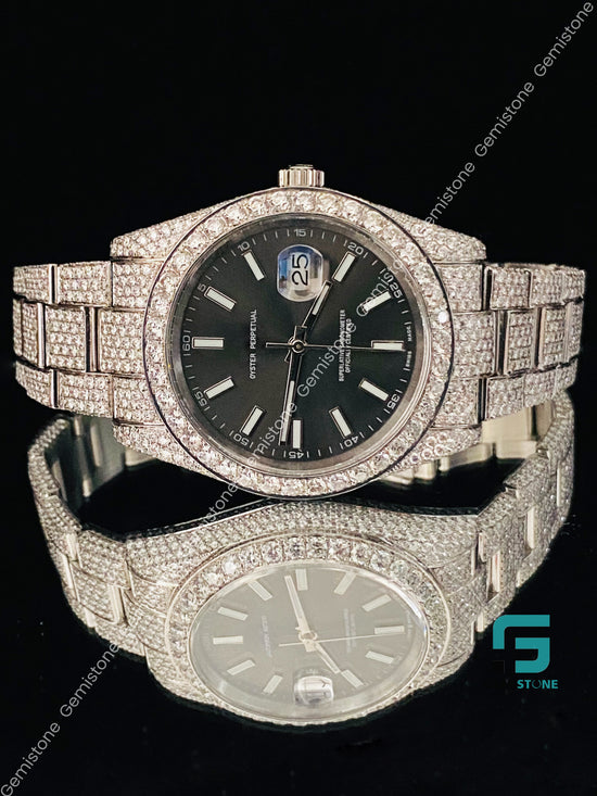 Presidental Strep Moissanite Watch for men_s