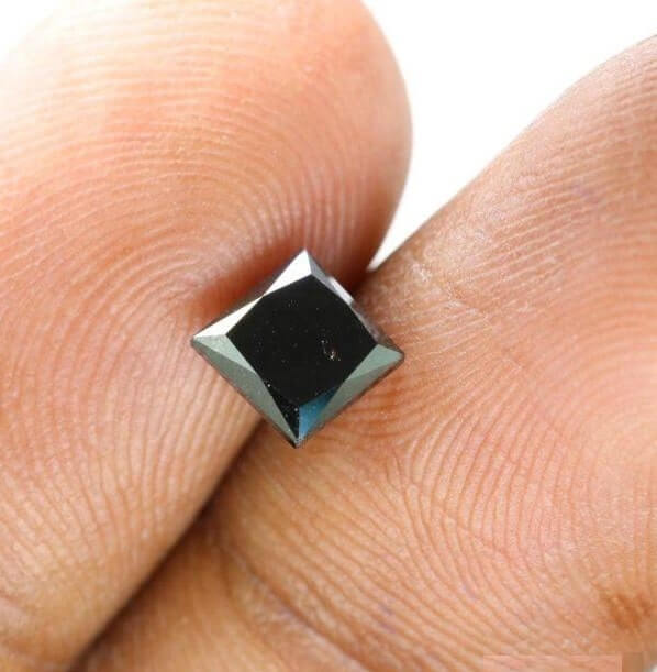 1.50 CTPrincess Cut Black Loose Moissanite Diamond