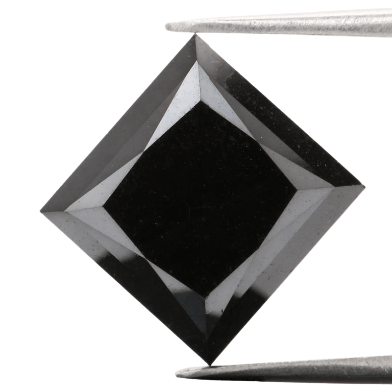 0.60 CT Princess Cut Black Loose Moissanite Diamond