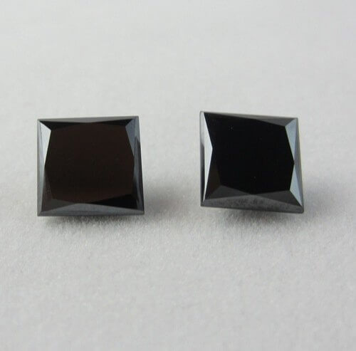 0.60 CT Princess Cut Black Loose Moissanite Diamond