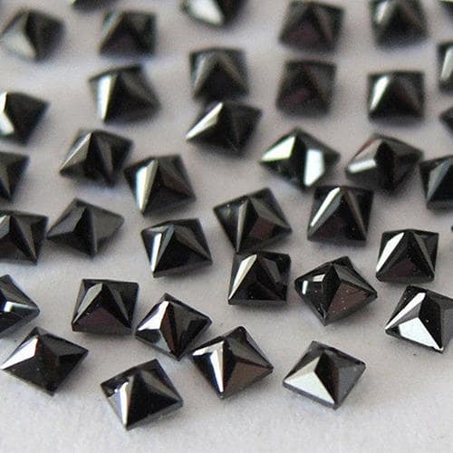 0.60 CT Princess Cut Black Loose Moissanite Diamond