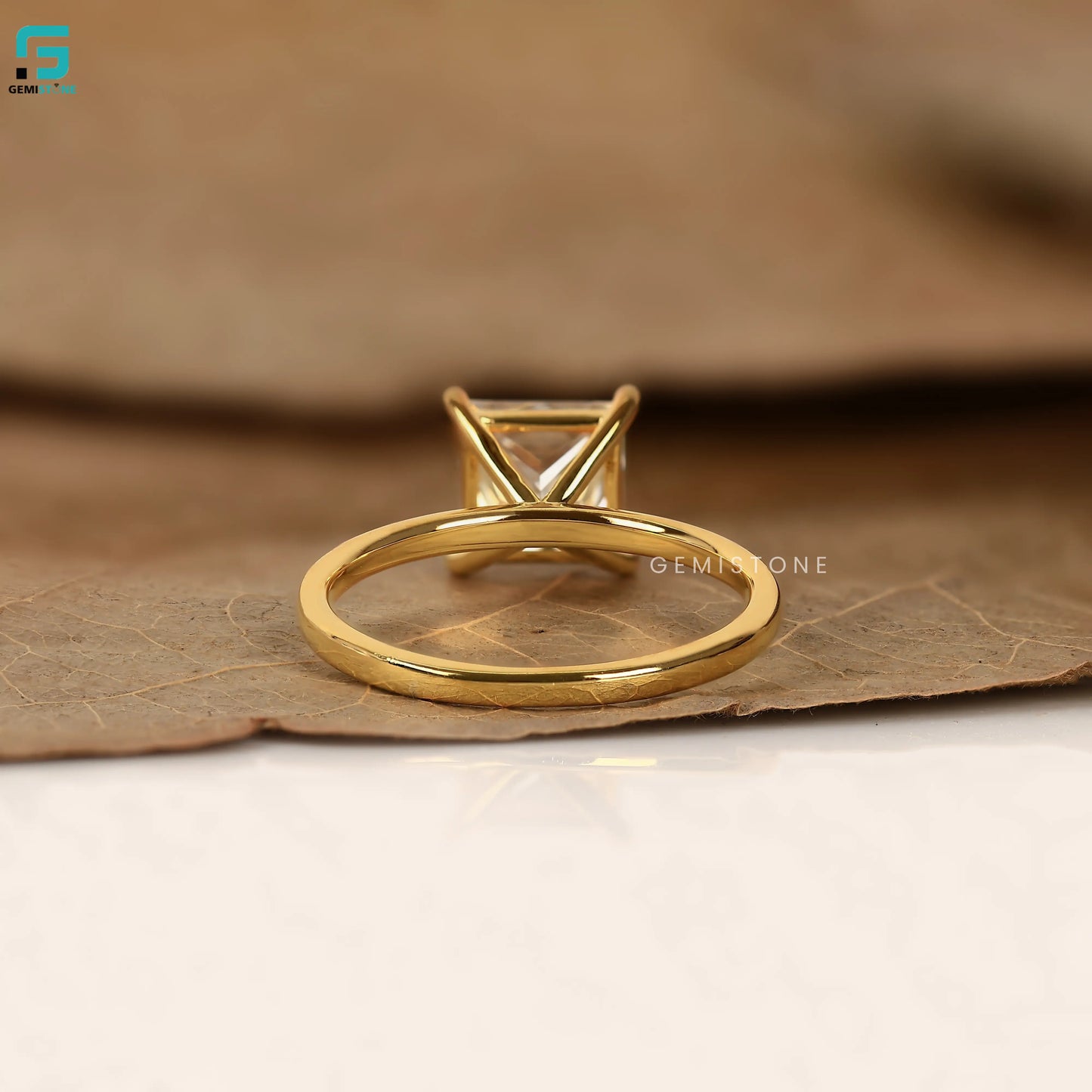 Princess Cut Lab Grown Solitaire Wedding Ring 