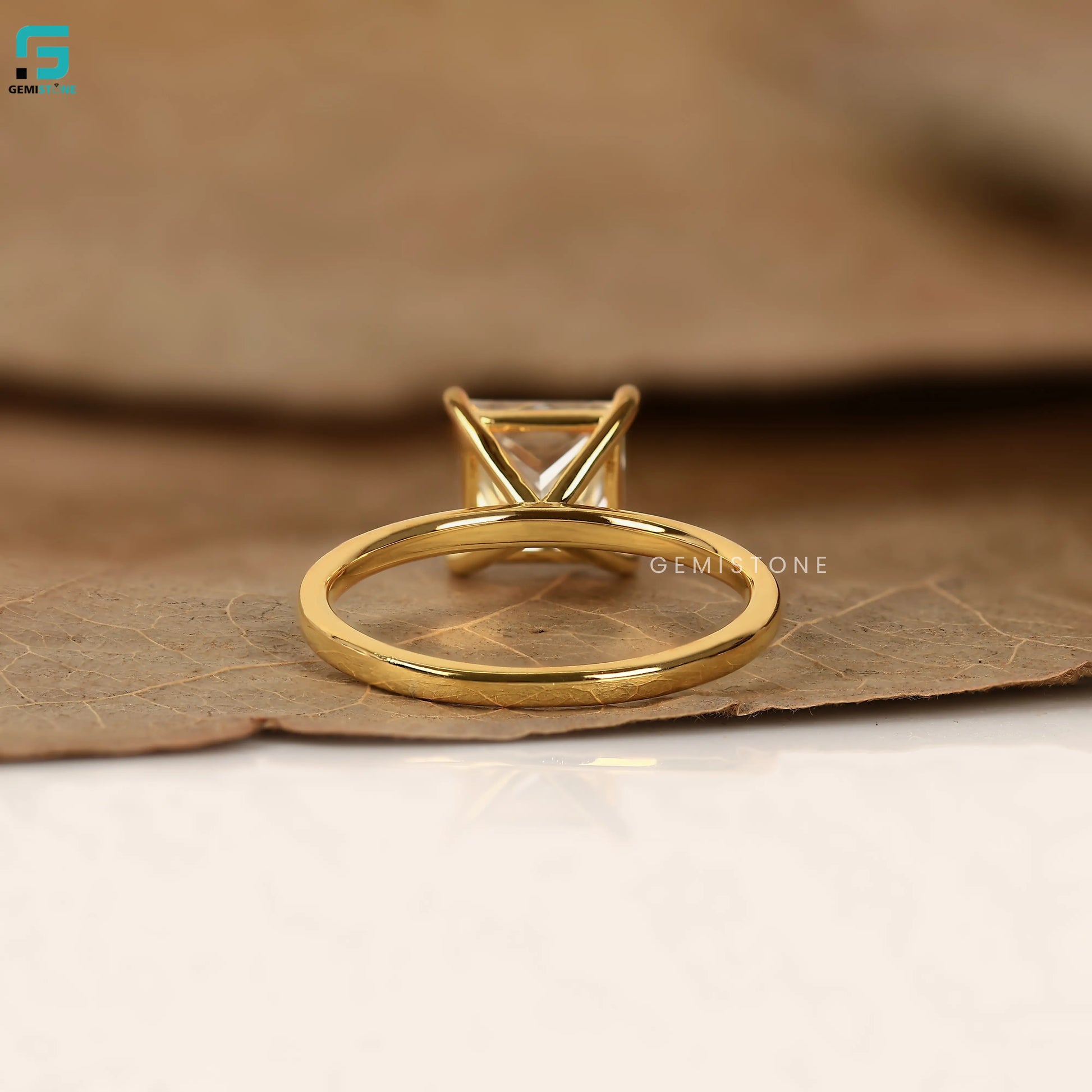 Princess Cut Lab Grown Solitaire Wedding Ring 