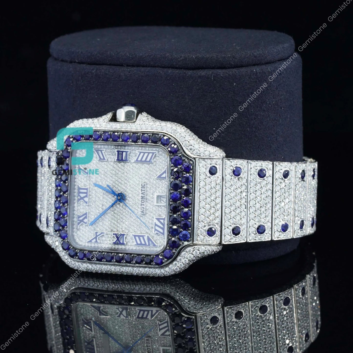 Buy Stainless Steel Hip Hop Bezel Diamond VVS Moissanite Watch