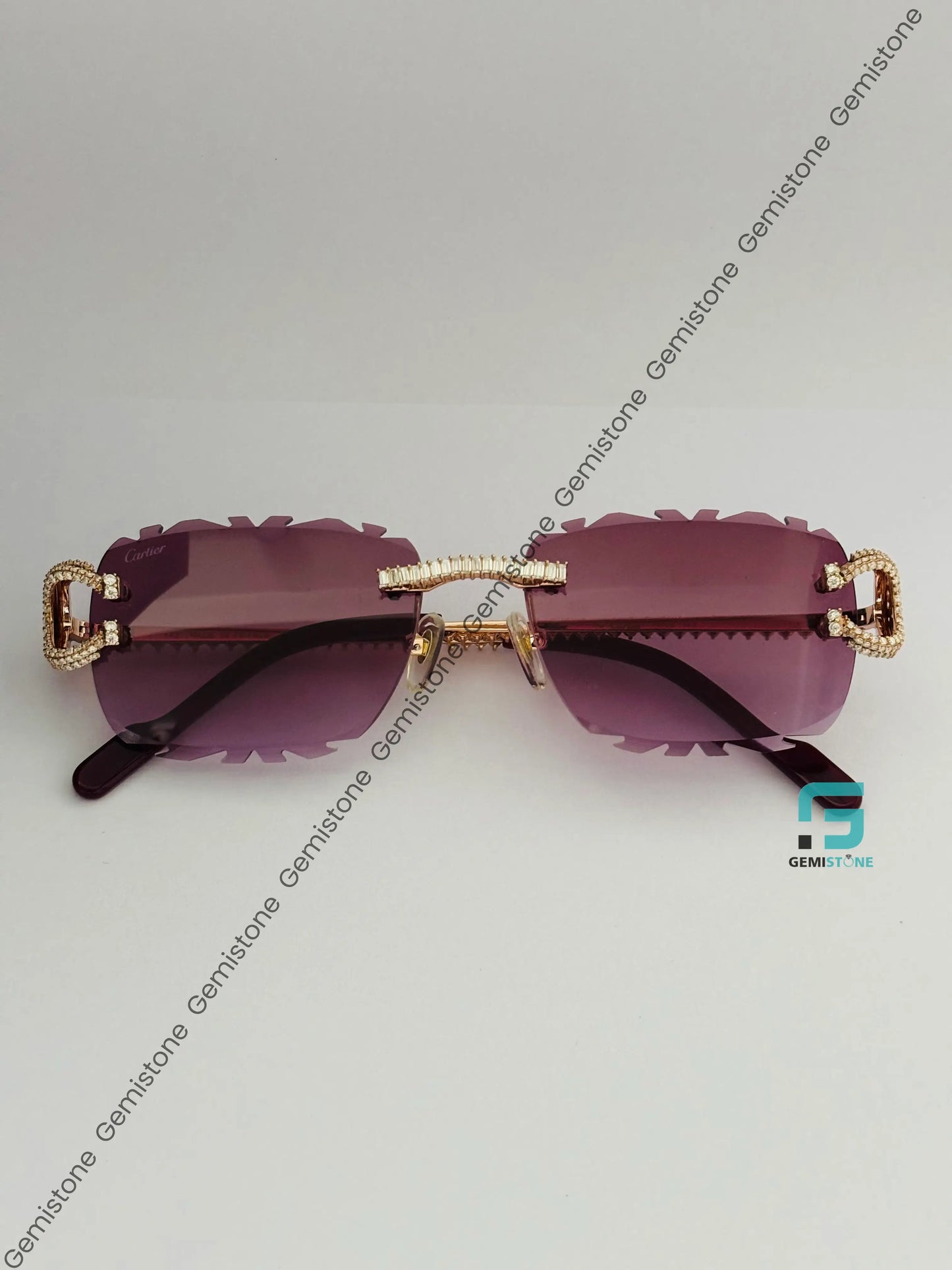 Purple Gradient Moissanite Sun Glasses