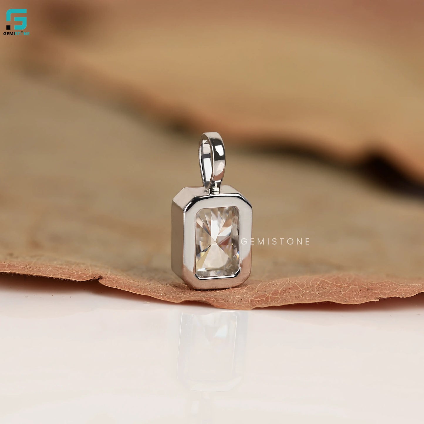 Radiant Cut Lab Grown Diamond Pendant For Women