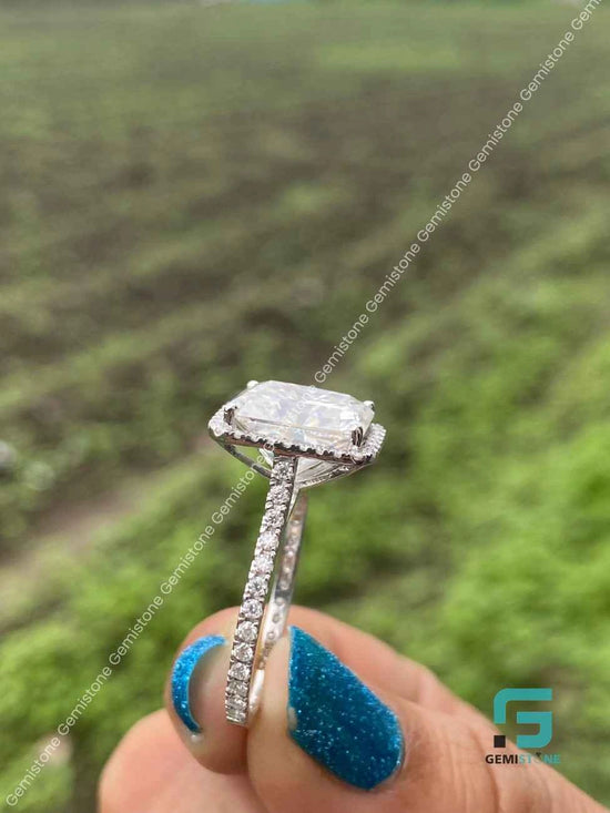 Radiant Cut Moissanite Engagement Ring