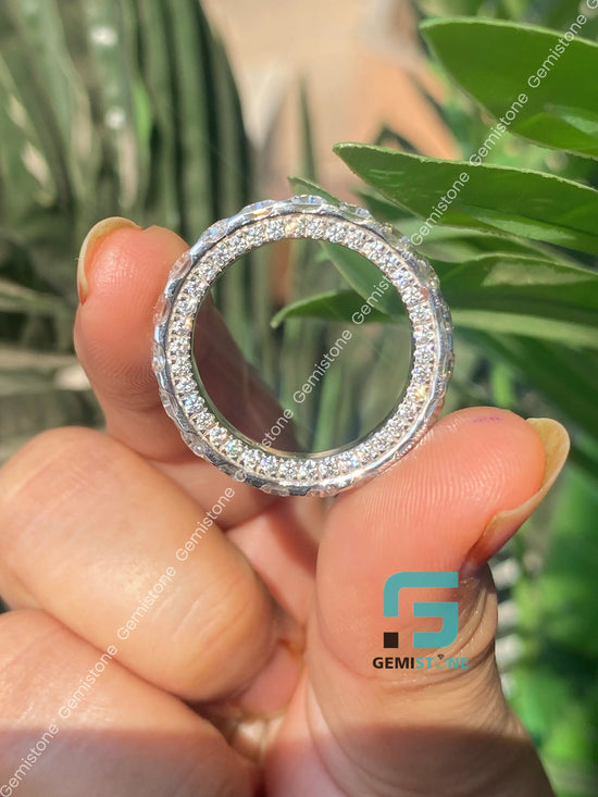 Radiant Cut Moissanite Wedding Band For Women