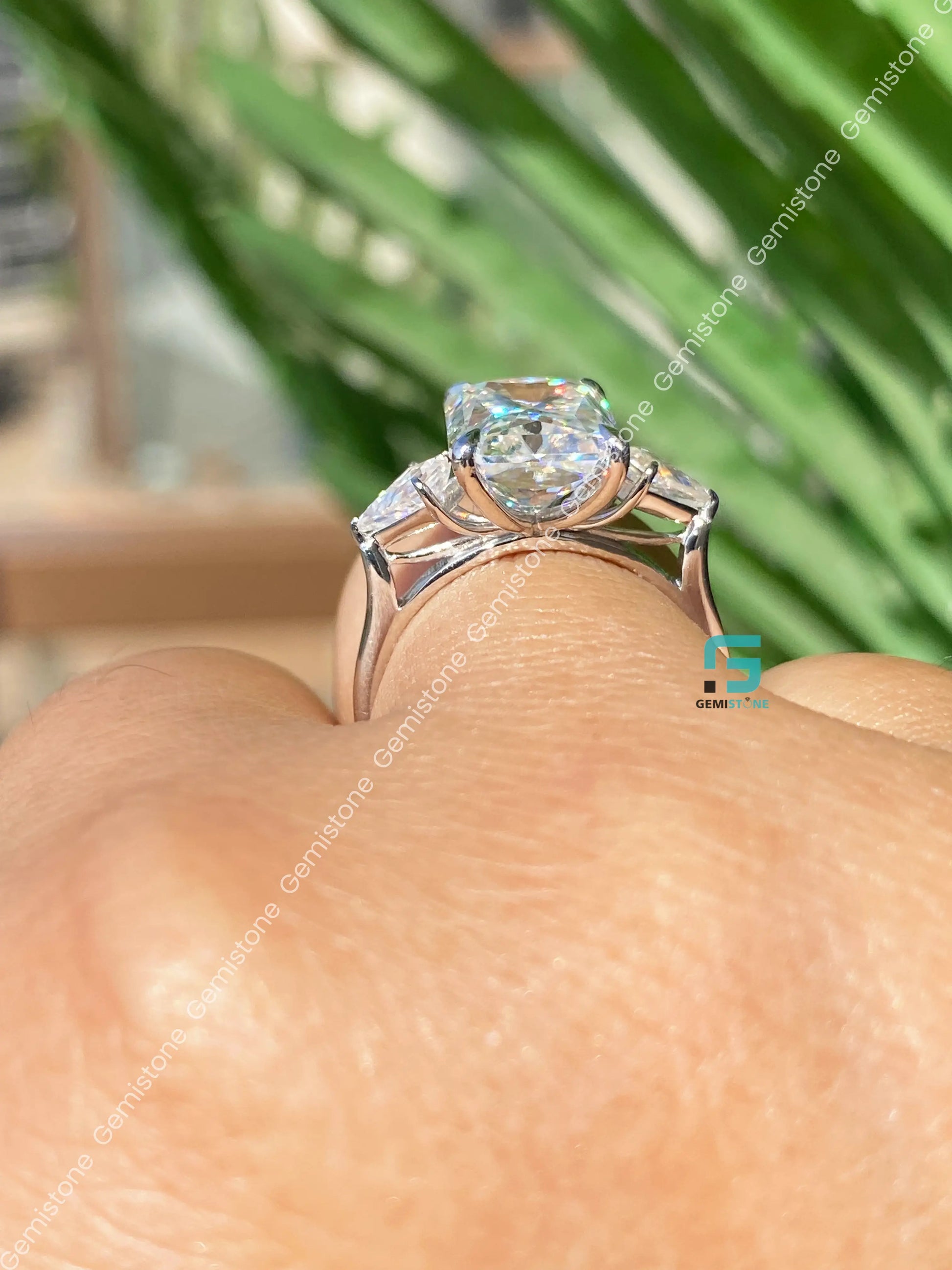 Radiant Moissanite Wedding Anniversary Ring