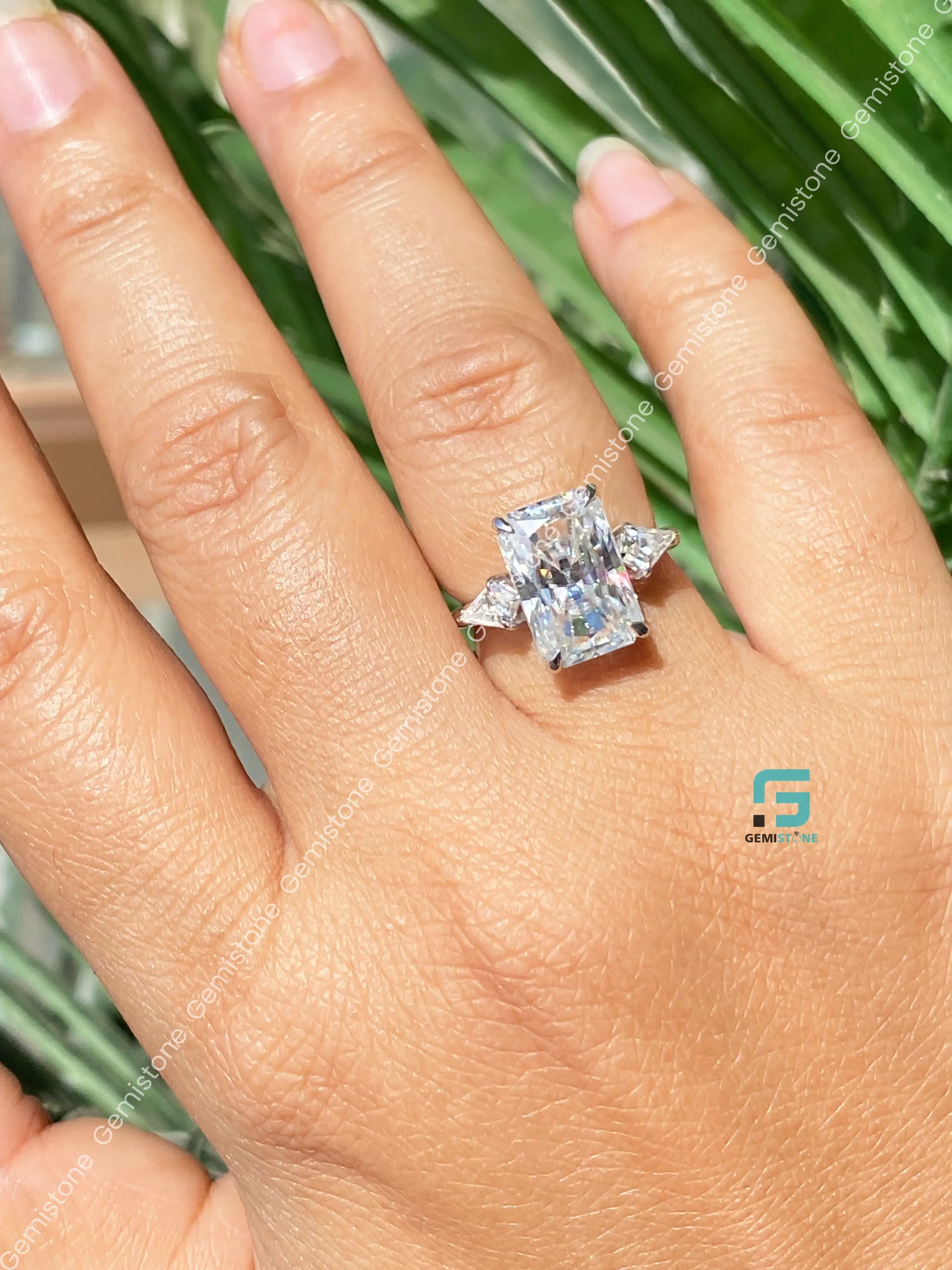 Radiant Moissanite Wedding Anniversary Ring For Women